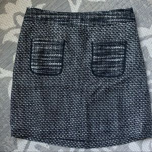 LOFT Plaid Zip Pocket Shift Skirt